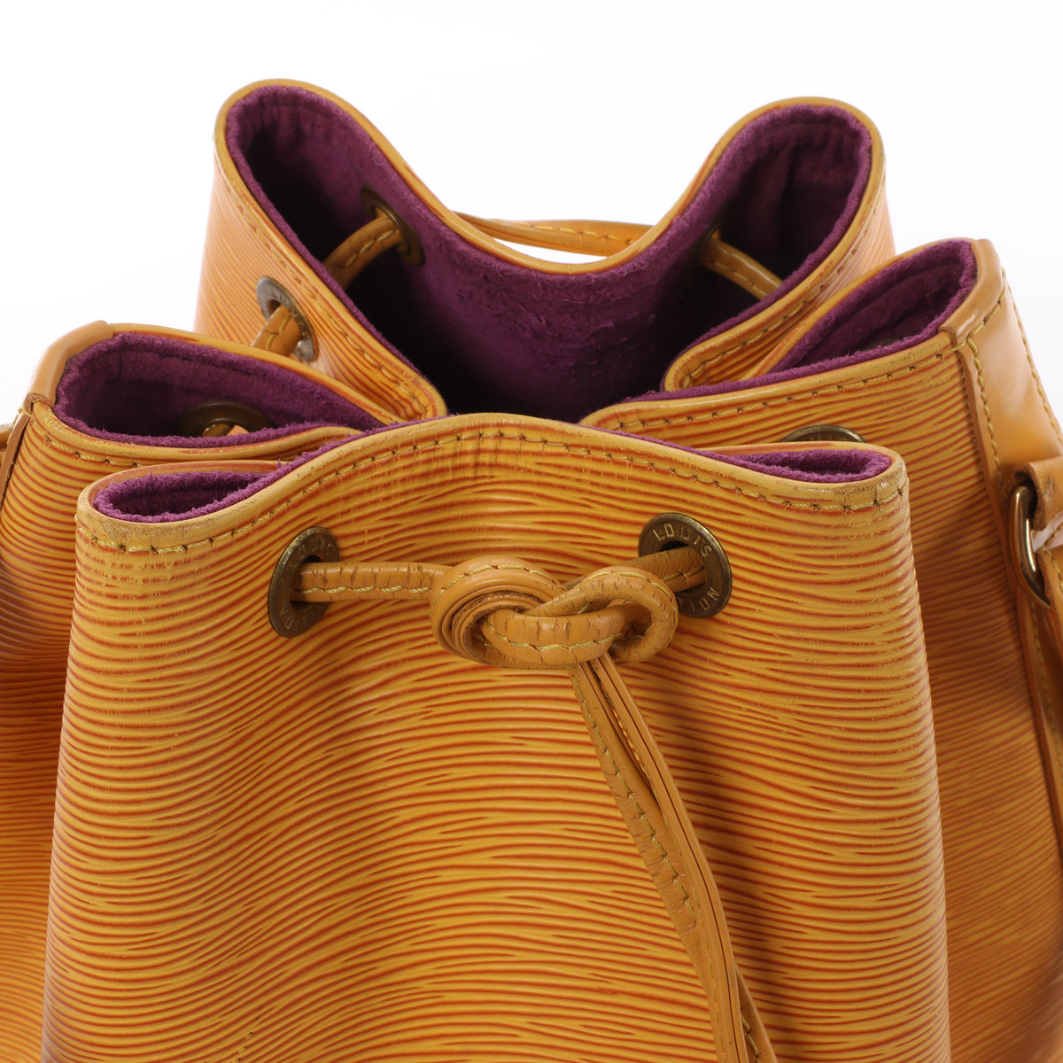 Bolso de hombro Louis Vuitton Noe de piel Epi en amarillo