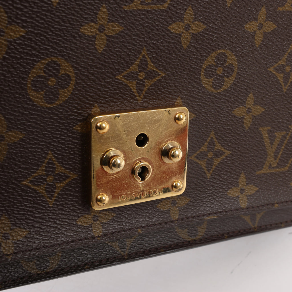 Louis Vuitton Monceau Monogram 2Way Handbag in Brown