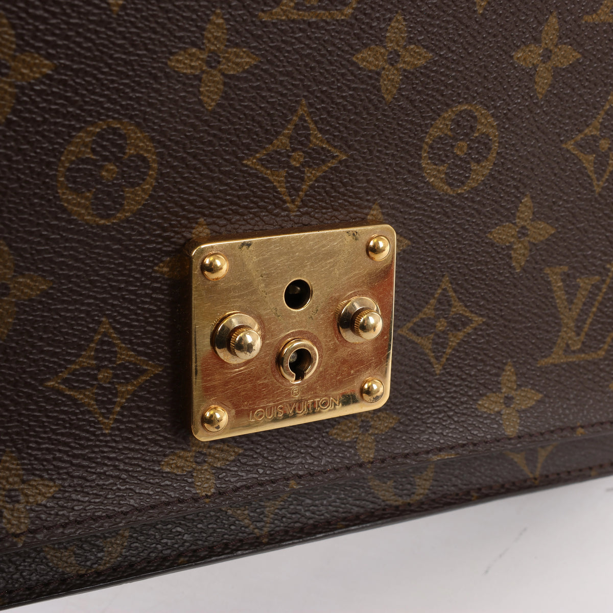 Louis Vuitton Monceau Monogram 2Way Handbag in Brown