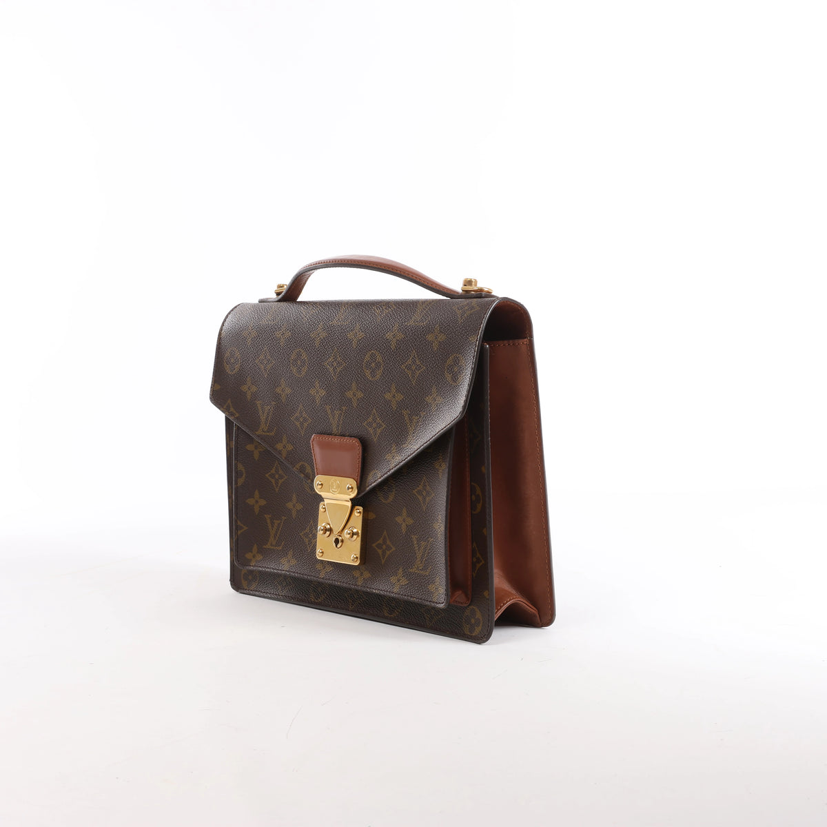 Louis Vuitton Monceau Monogram 2Way Handbag in Brown