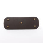 Louis Vuitton Alma Long Mini Lin Handbag in Beige x Brown