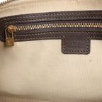 Louis Vuitton Alma Long Mini Lin Handbag in Beige x Brown