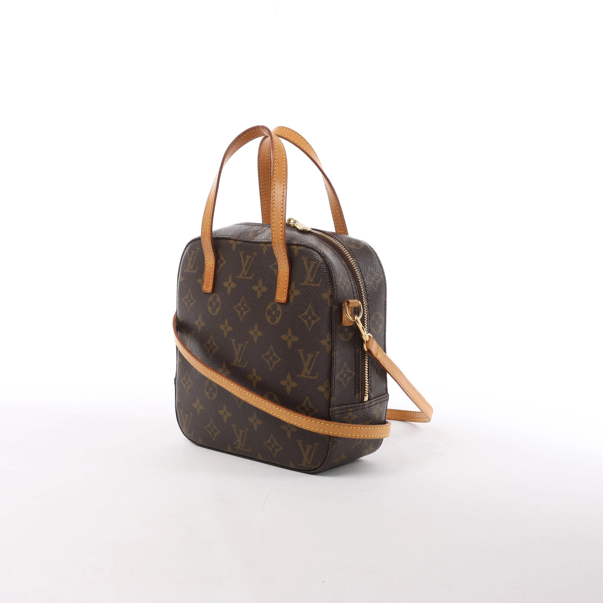 Louis Vuitton Spontini Monogram Canvas 2Way Handbag in Brown