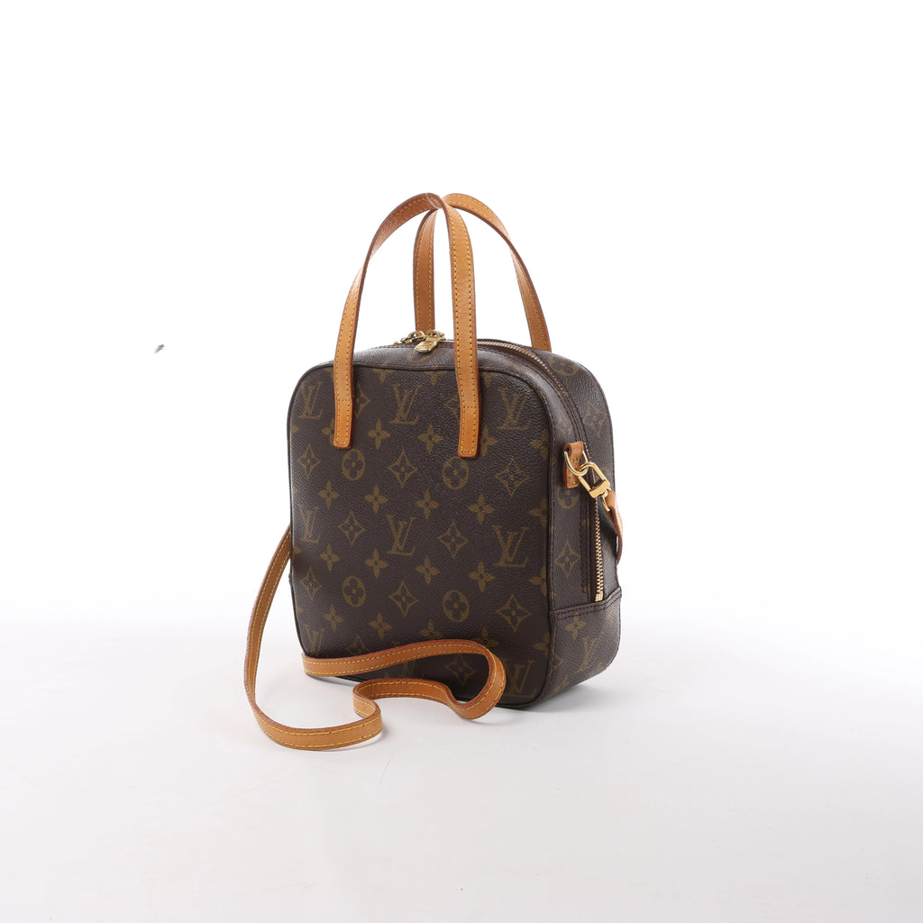 Louis Vuitton Spontini Monogram Canvas 2Way Handbag in Brown