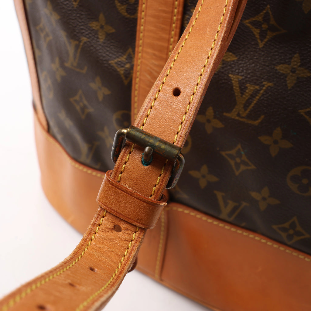 Bolso de hombro Louis Vuitton Noe de cuero Epi en negro y rojo castellano M44017