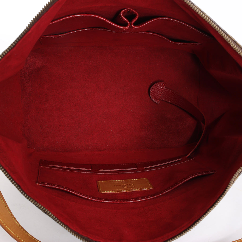 Bolso de hombro Louis Vuitton Noe de cuero Epi en negro y rojo castellano M44017