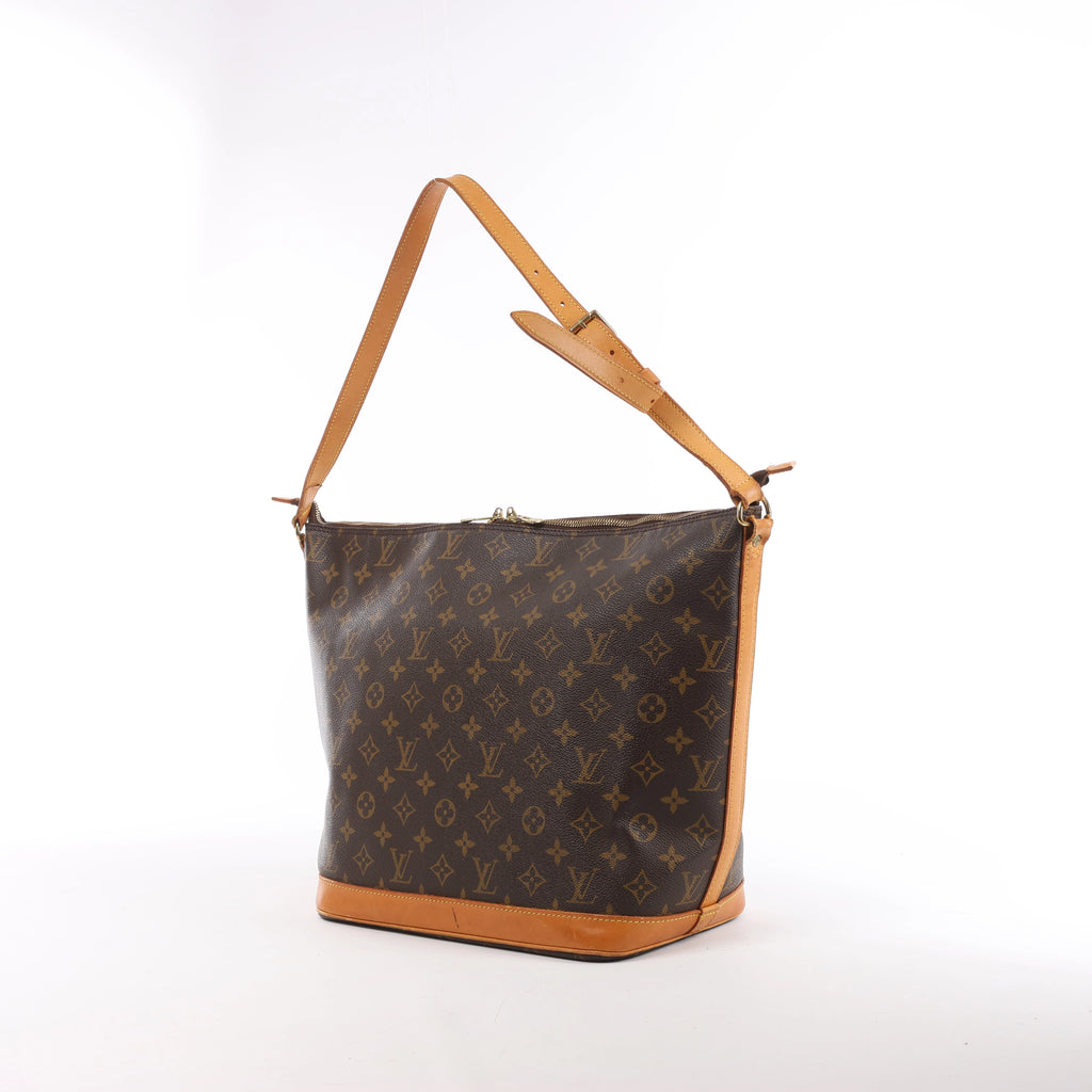 Bolso de hombro Louis Vuitton Noe de cuero Epi en negro y rojo castellano M44017