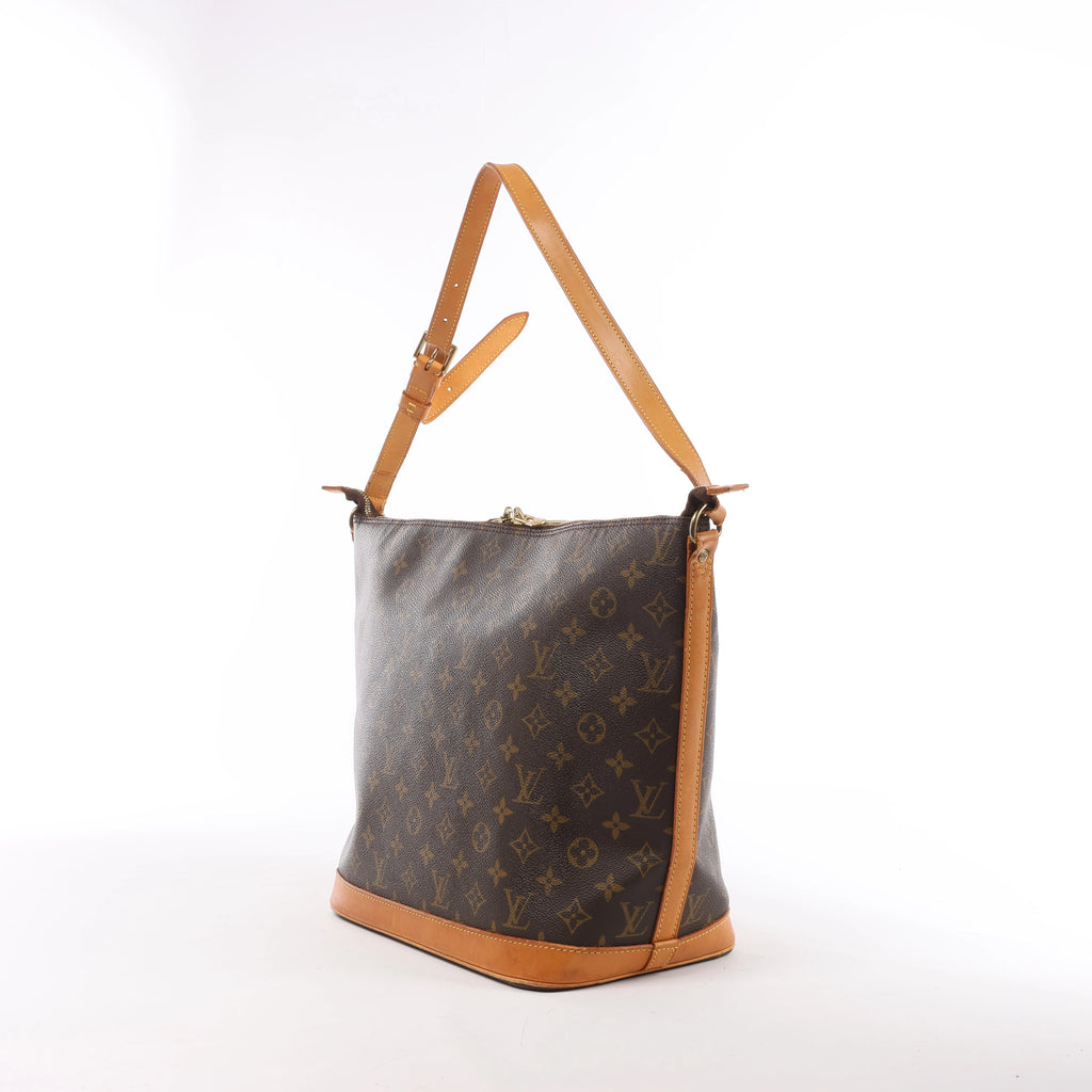 Bolso de hombro Louis Vuitton Noe de cuero Epi en negro y rojo castellano M44017