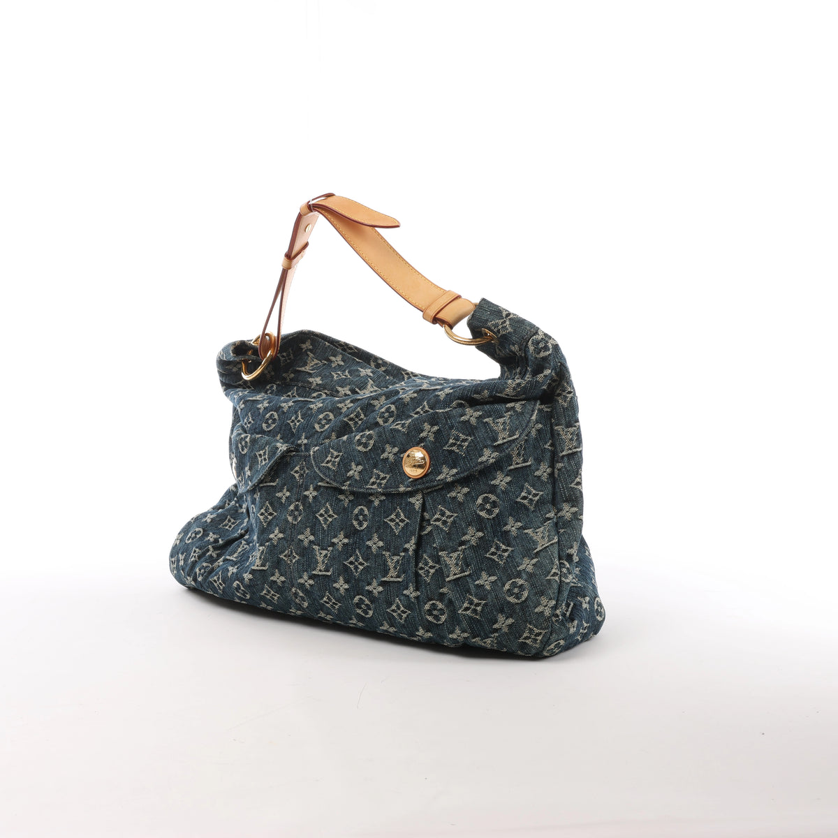 Louis Vuitton Daily GM Denim Shoulder Bag in Blue
