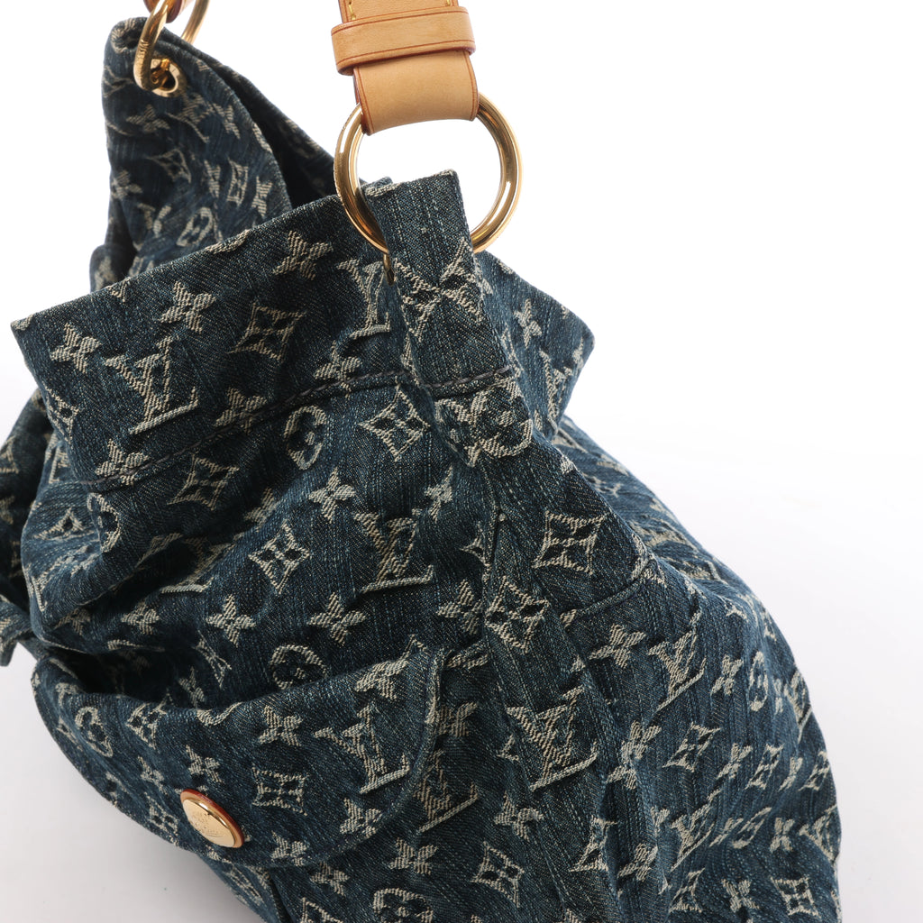 Louis Vuitton Daily GM Denim Shoulder Bag in Blue
