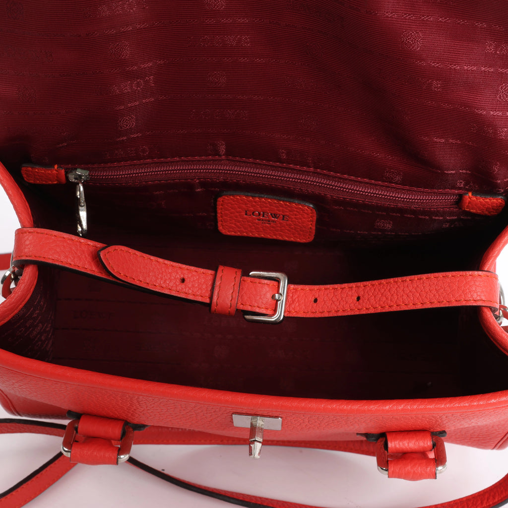 Bolso de mano LOEWE Puzzle pequeño de cuero 2 vías en rosa
