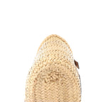 LOEWE Anagram Basket Small Raffia x Leather Handbag in Beige x Brown