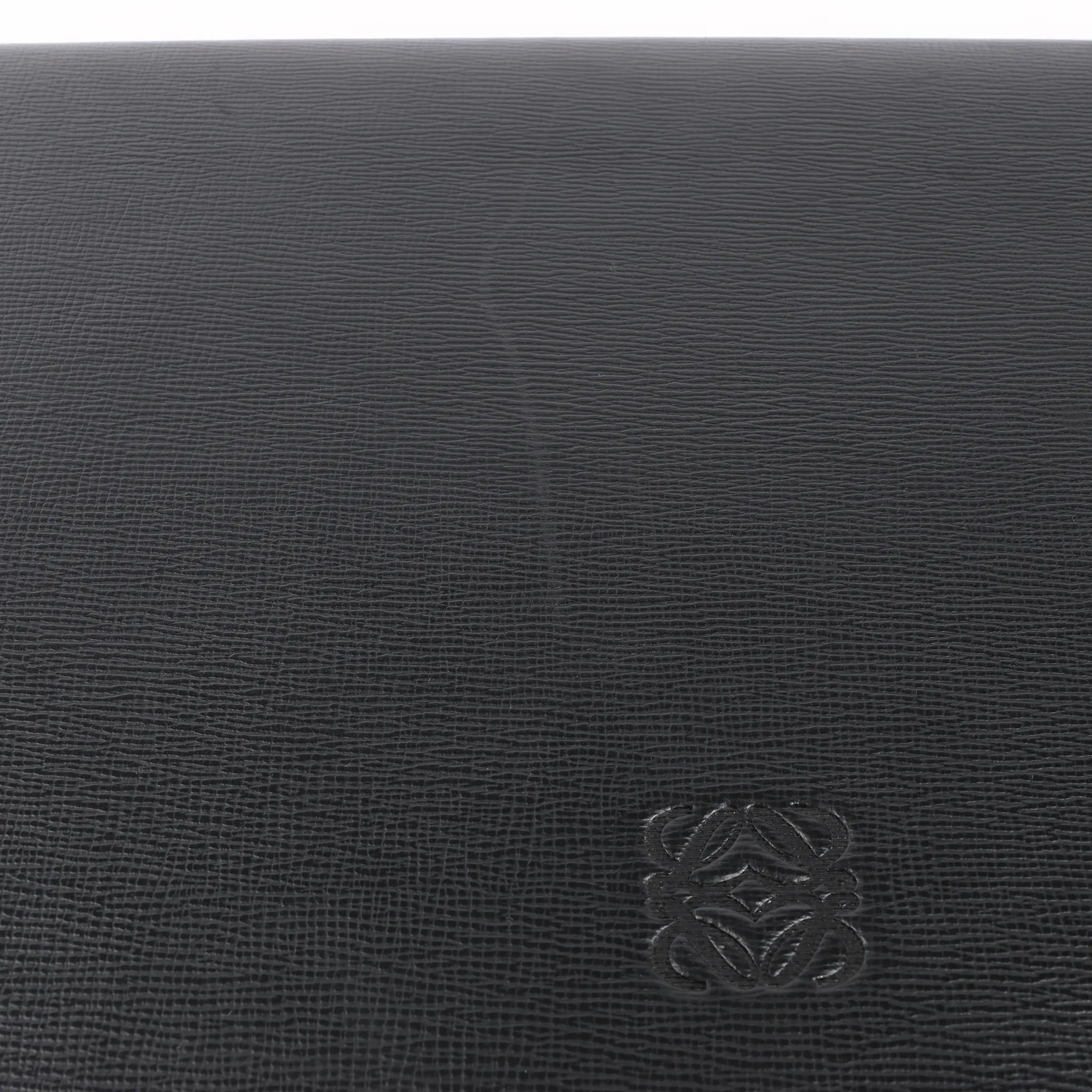 Loewe Anagram Leather Travel Bag in Black