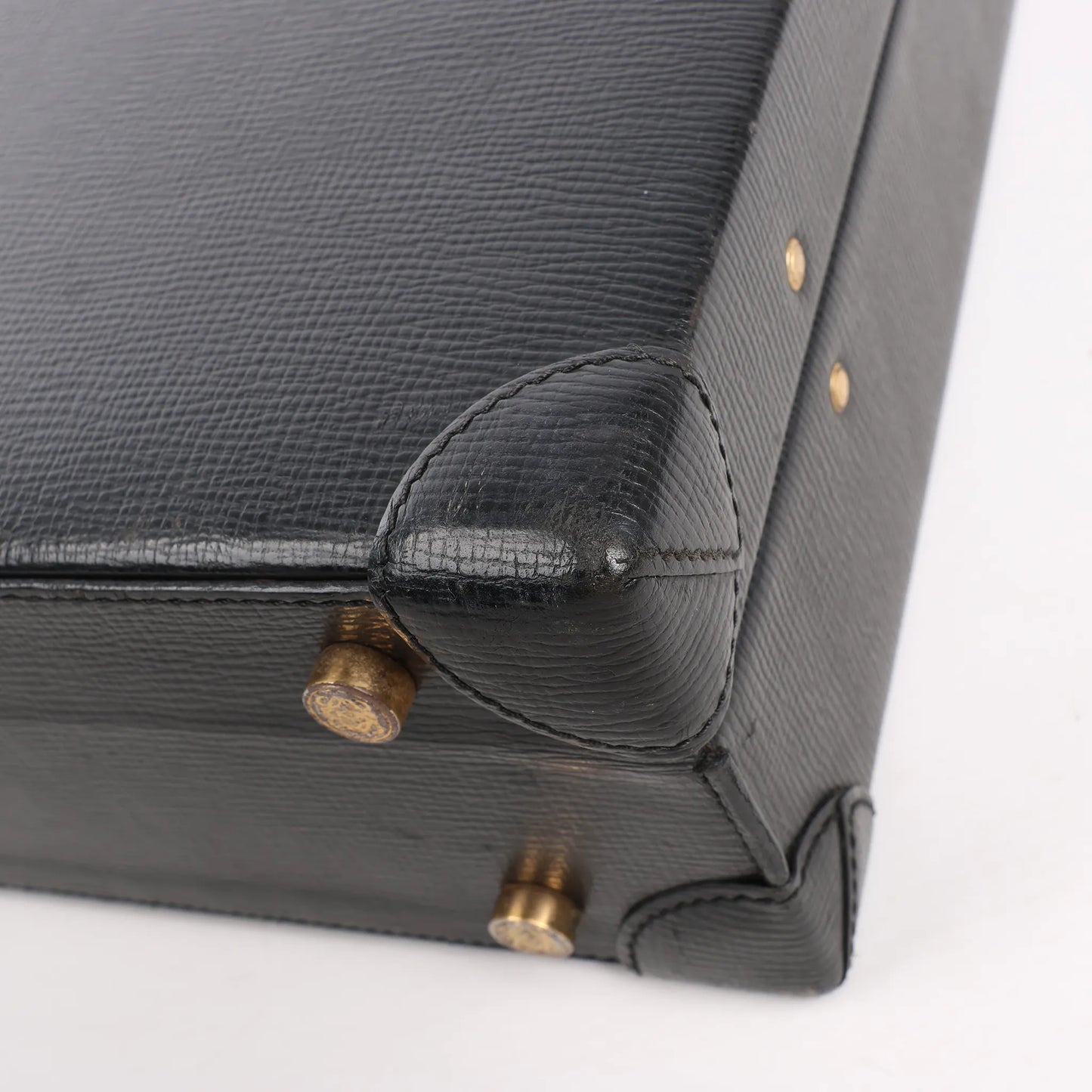 Loewe Anagram Leather Travel Bag in Black