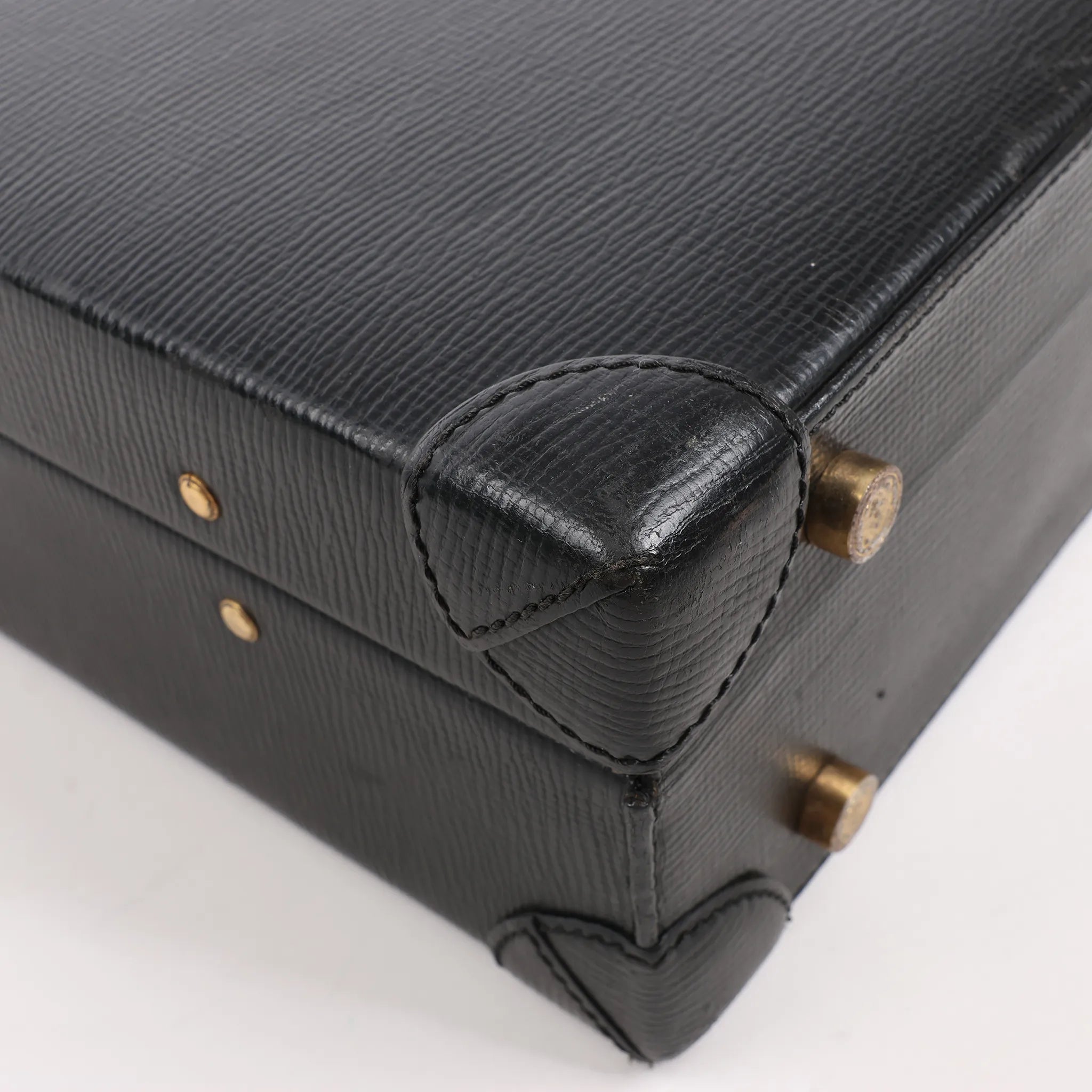 Loewe Anagram Leather Travel Bag in Black