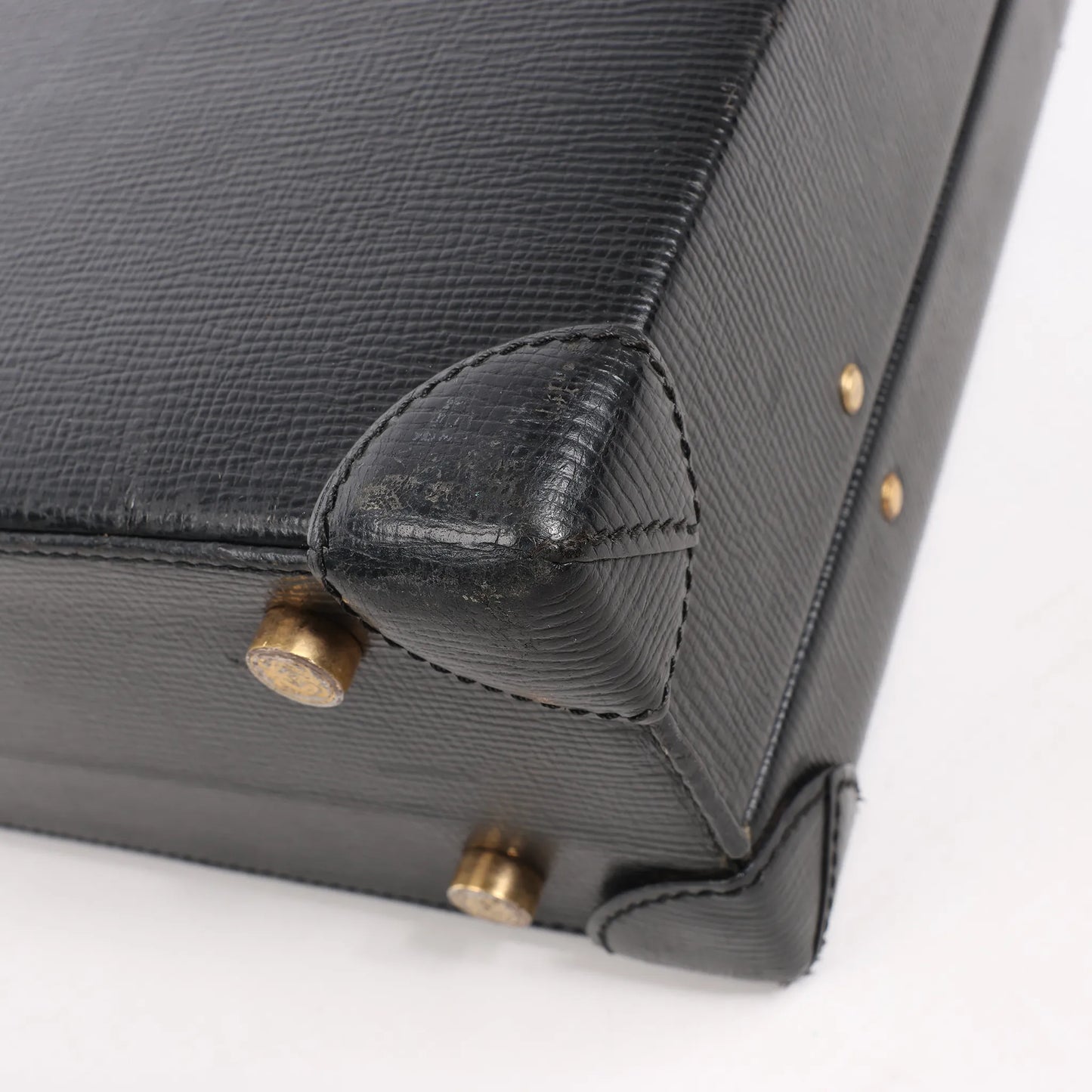 Loewe Anagram Leather Travel Bag in Black