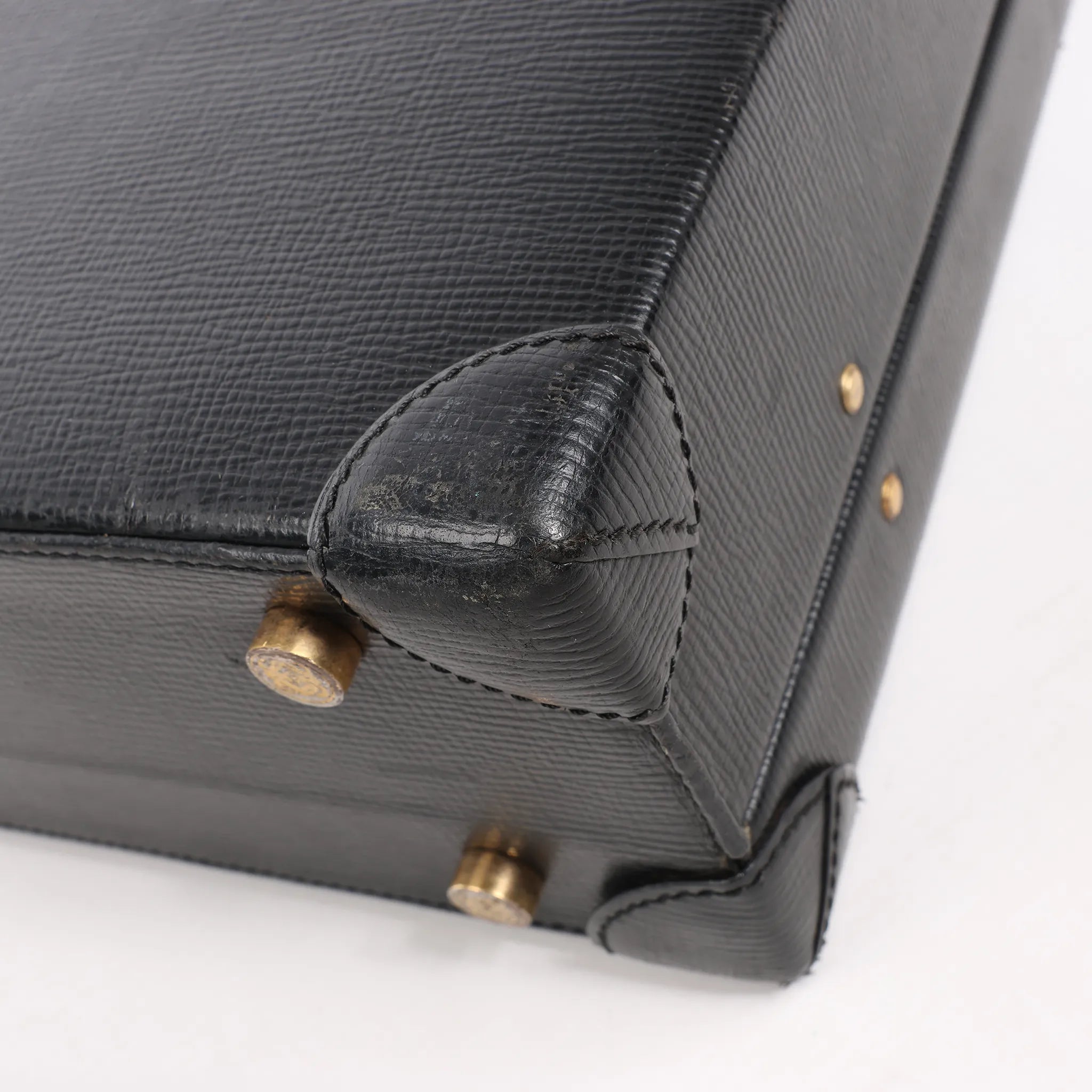 Loewe Anagram Leather Travel Bag in Black