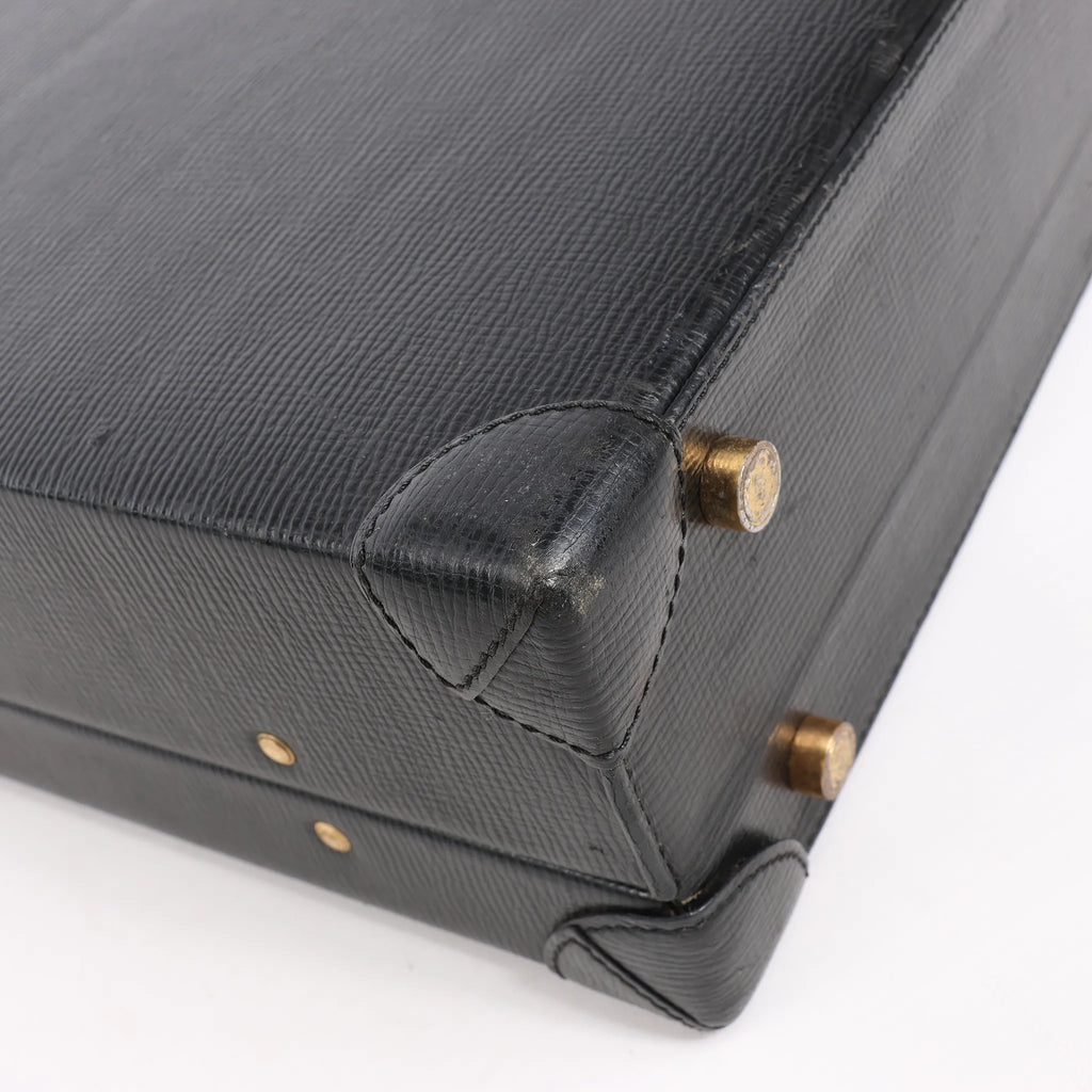 Loewe Anagram Leather Travel Bag in Black