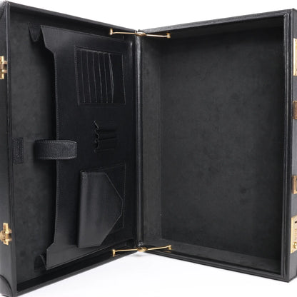 Loewe Anagram Leather Travel Bag in Black