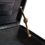 Loewe Anagram Leather Travel Bag in Black