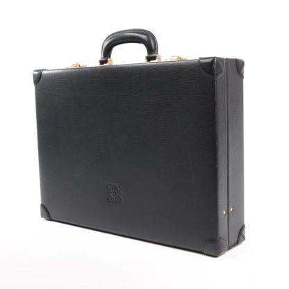 Loewe Anagram Leather Travel Bag in Black