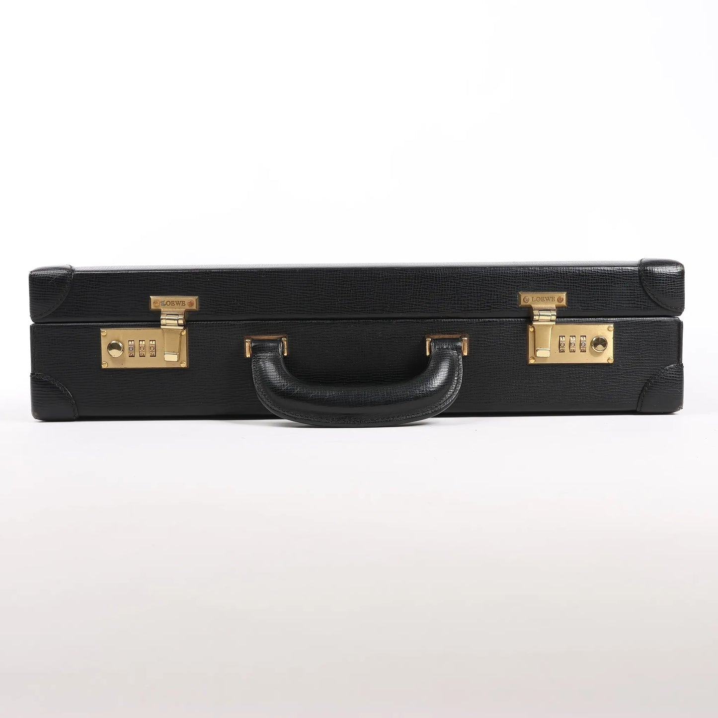 Loewe Anagram Leather Travel Bag in Black