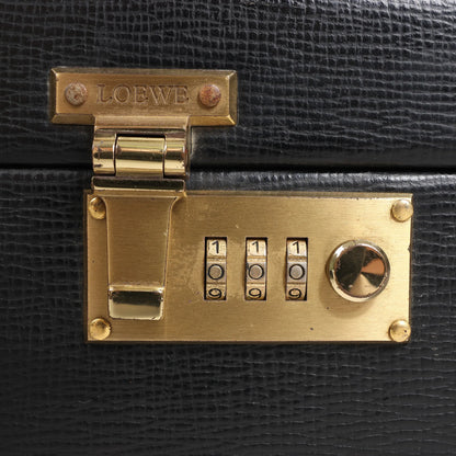 Loewe Anagram Leather Travel Bag in Black