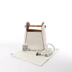 LOEWE Bamboo Buckets Leather 2Way Handbag in White