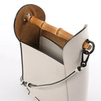 LOEWE Bamboo Buckets Leather 2Way Handbag in White