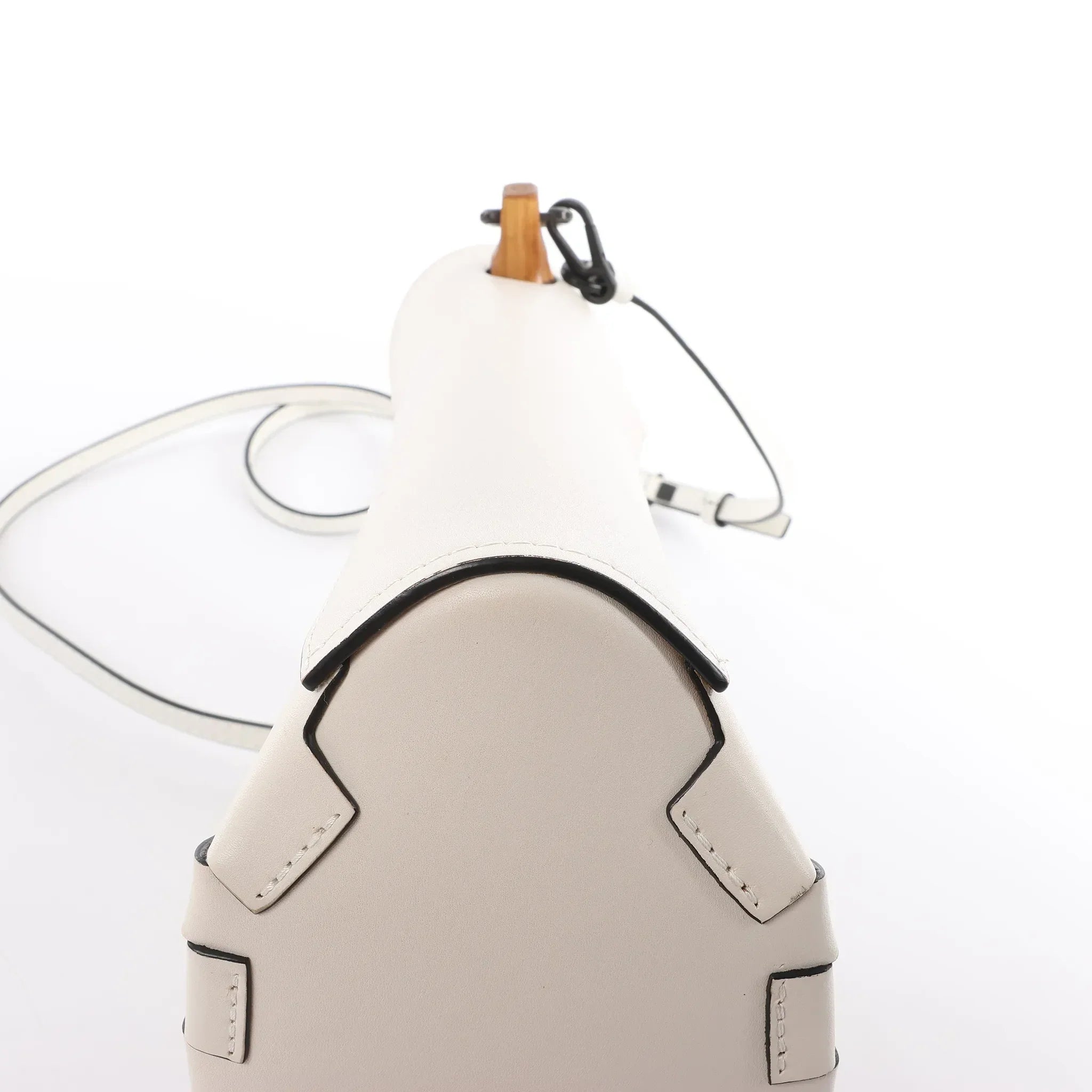 LOEWE Bamboo Buckets Leather 2Way Handbag in White