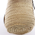 LOEWE Basket Large Raffia x Leather Handbag in Beige x Brown