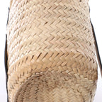 LOEWE Basket Medium Raffia x Leather Handbag in Beige x Brown