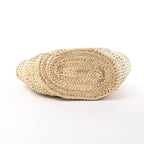Bolso de hombro LOEWE Basket Mediano en Rafia y Piel Beige x Negro