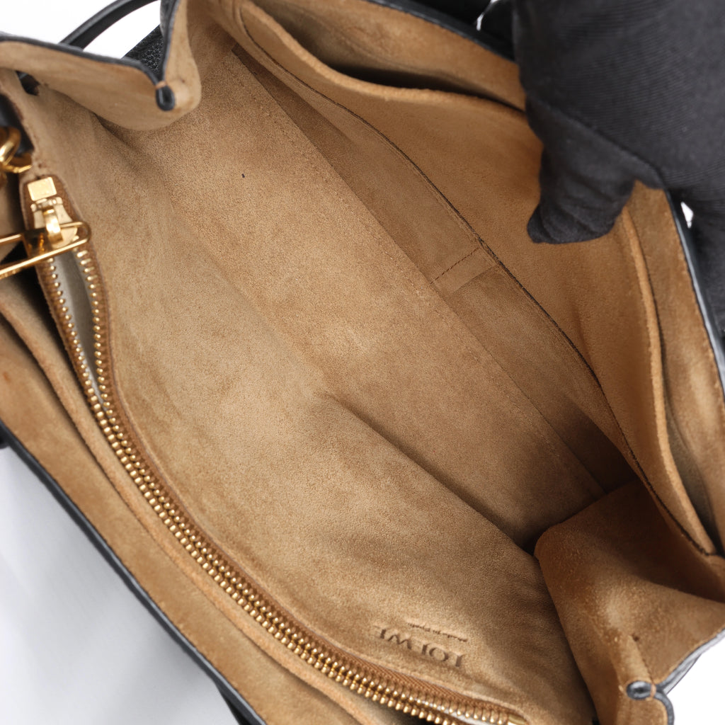 Bolso de mano LOEWE Puzzle pequeño de cuero 2 vías en rosa