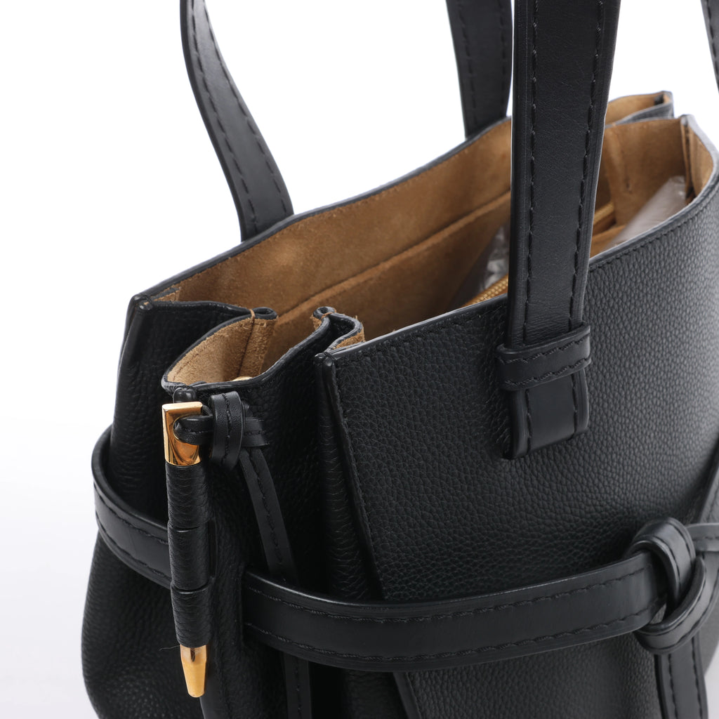 Bolso de mano LOEWE Puzzle pequeño de cuero 2 vías en rosa