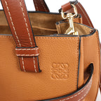 LOEWE Gate Top Handle Leather 2Way Handbag in Brown