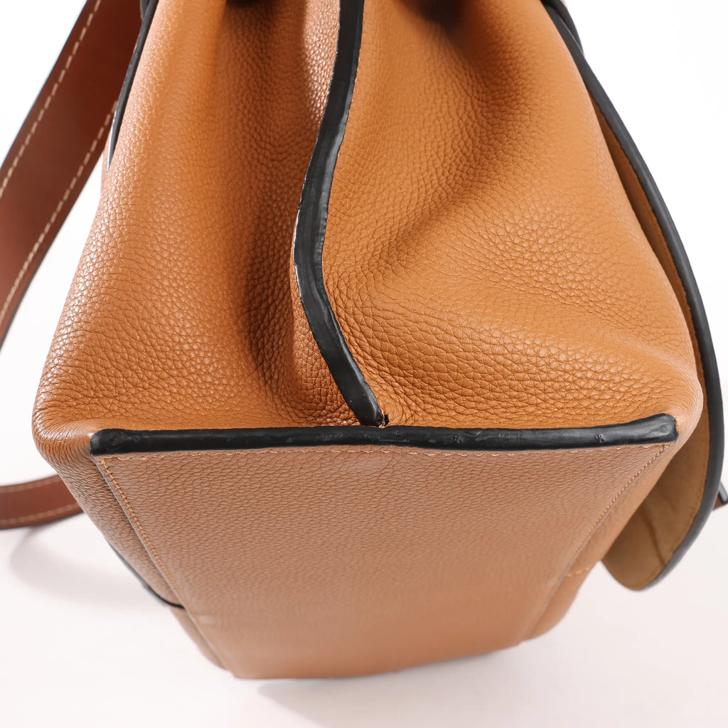 LOEWE Gate Top Handle Leather 2Way Handbag in Brown