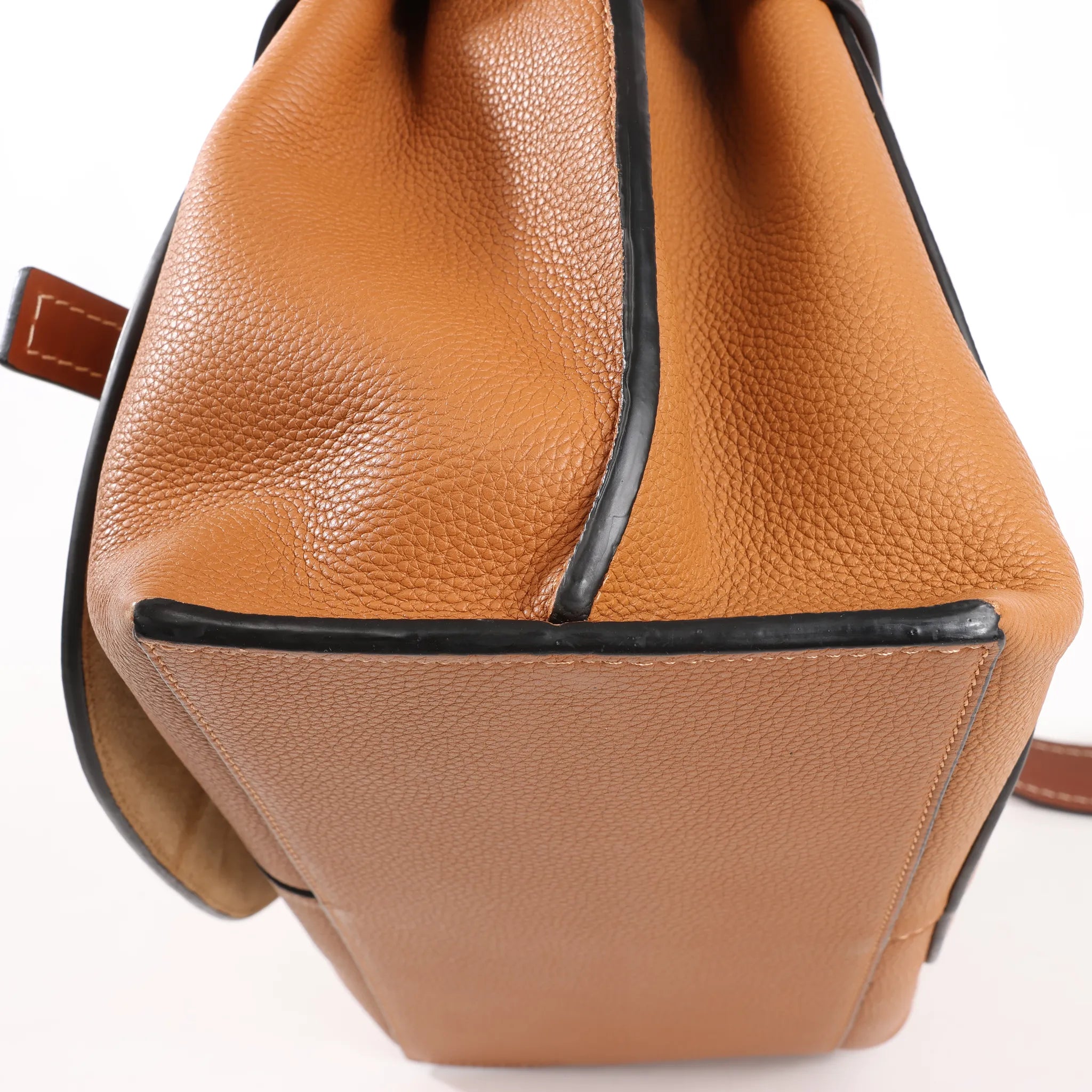LOEWE Gate Top Handle Leather 2Way Handbag in Brown
