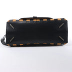 LOEWE Gate Top Handle Leather 2Way Handbag in Black
