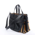 LOEWE Gate Top Handle Leather 2Way Handbag in Black