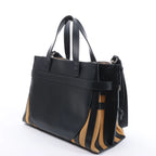 LOEWE Gate Top Handle Leather 2Way Handbag in Black