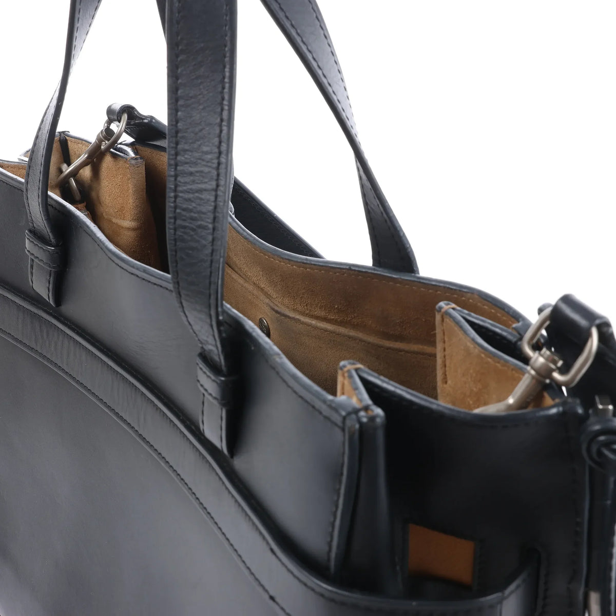LOEWE Gate Top Handle Leather 2Way Handbag in Black