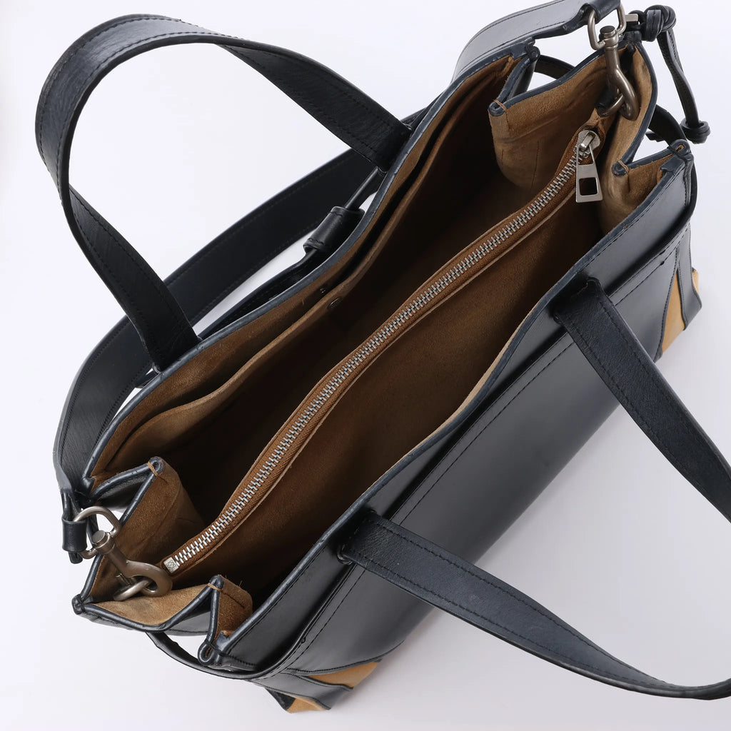 LOEWE Gate Top Handle Leather 2Way Handbag in Black