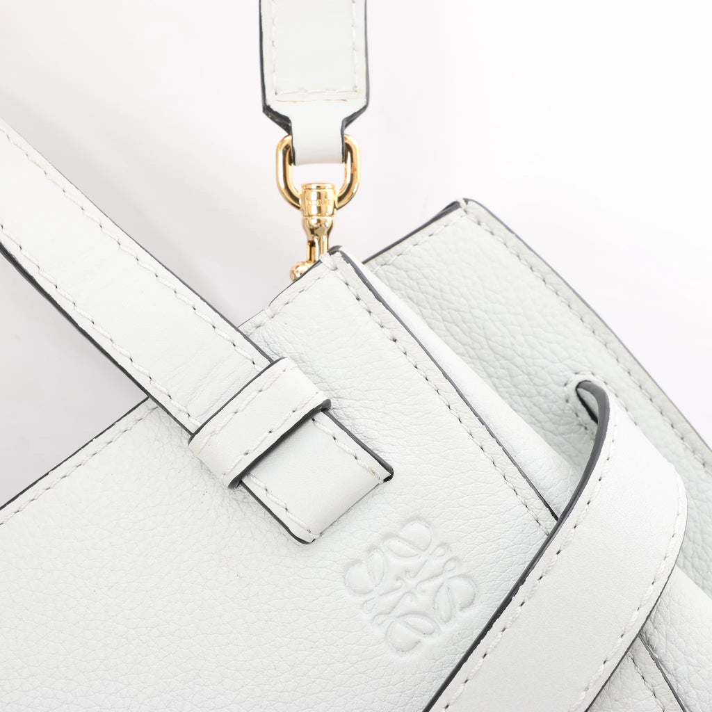 LOEWE Gate Mini Top Handle Leather 2Way Handbag in Gray