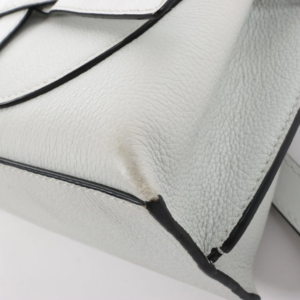 LOEWE Gate Mini Top Handle Leather 2Way Handbag in Gray