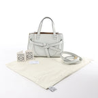 LOEWE Gate Mini Top Handle Leather 2Way Handbag in Gray