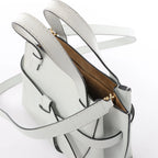LOEWE Gate Mini Top Handle Leather 2Way Handbag in Gray