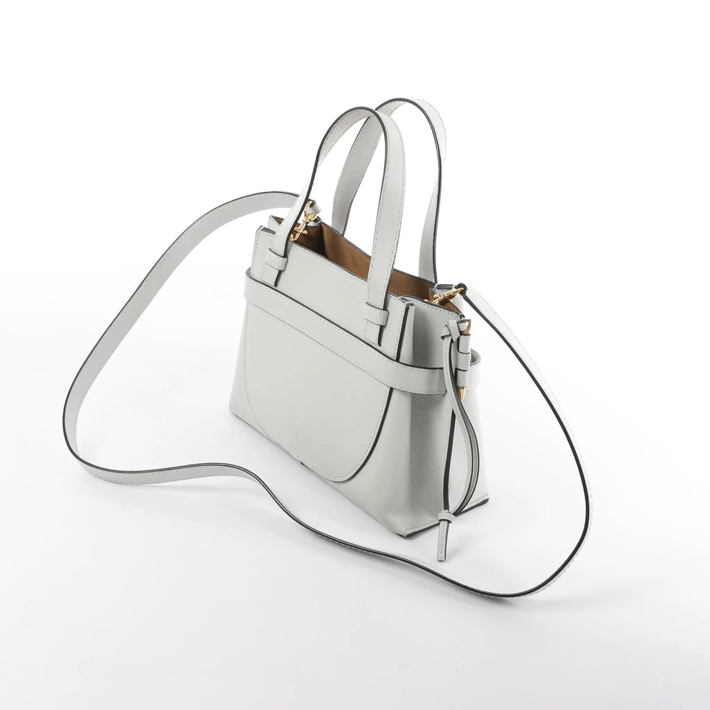 LOEWE Gate Mini Top Handle Leather 2Way Handbag in Gray