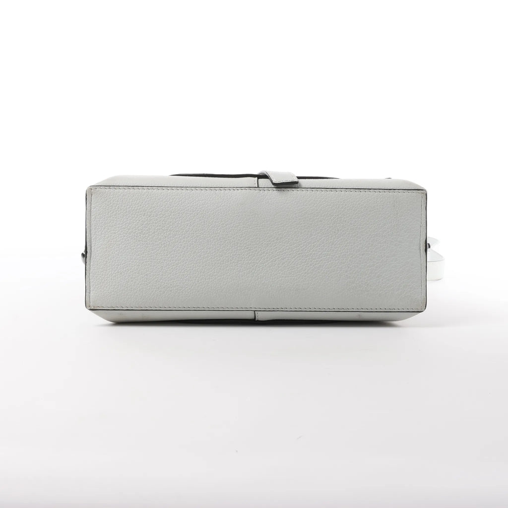 LOEWE Gate Mini Top Handle Leather 2Way Handbag in Gray