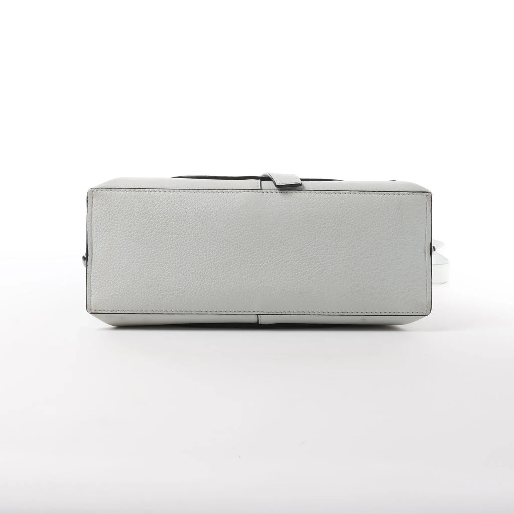 LOEWE Gate Mini Top Handle Leather 2Way Handbag in Gray